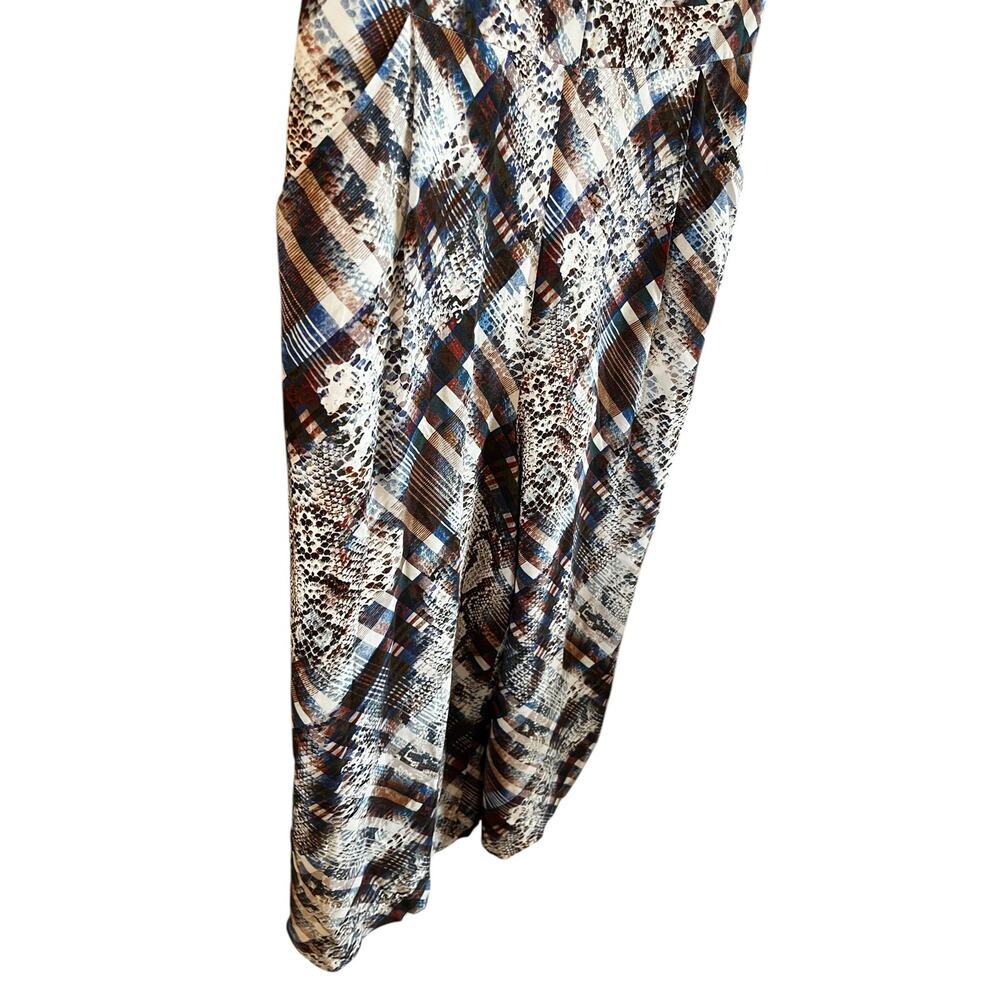 Ted Baker London Balay Quartz Plaid Print Cropped Jumpsuit Size 3 / US 8 Pockets - Picture 3 of 9